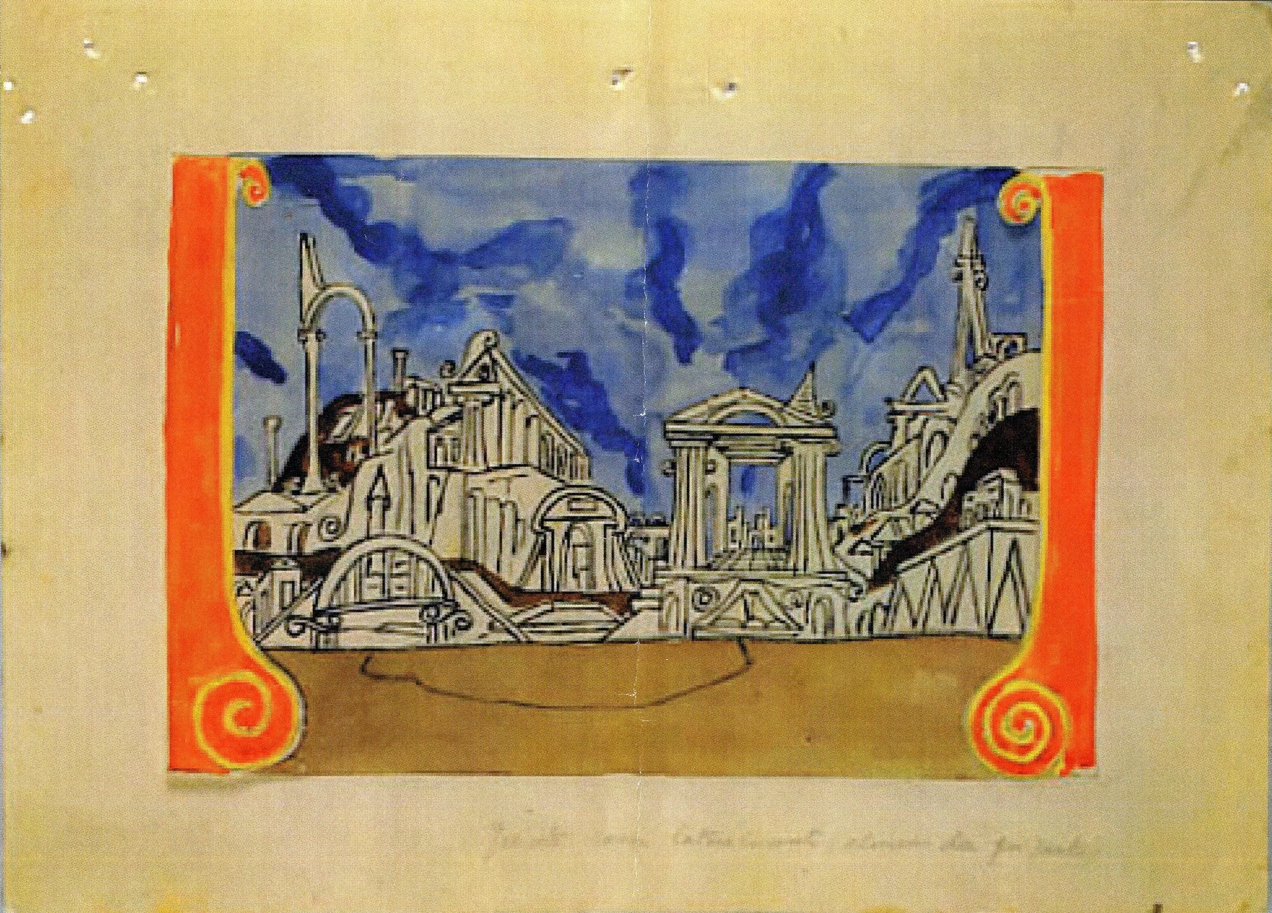 Giorgio De Chirico - La costruzione di Tebe, Firenze